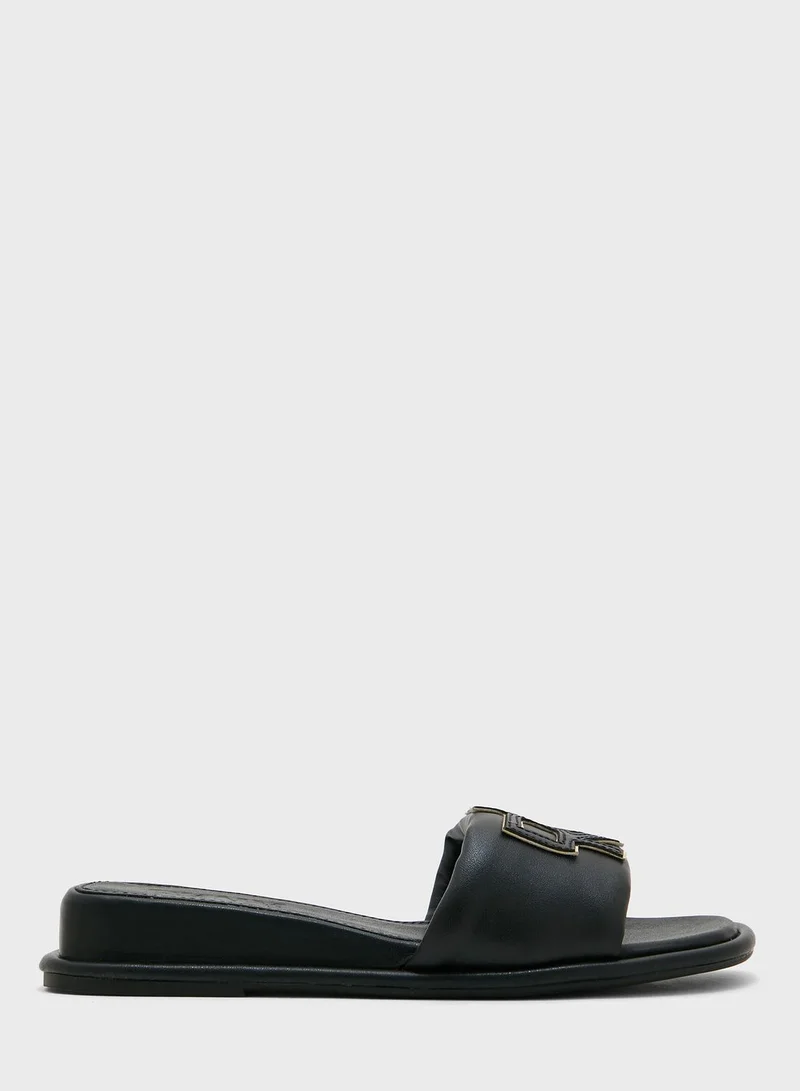 DKNY One Strap Wedge Sandals