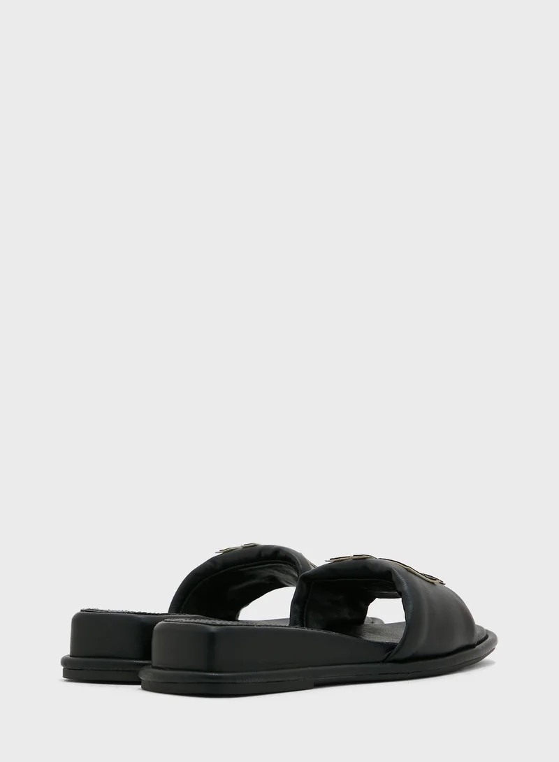 DKNY One Strap Wedge Sandals