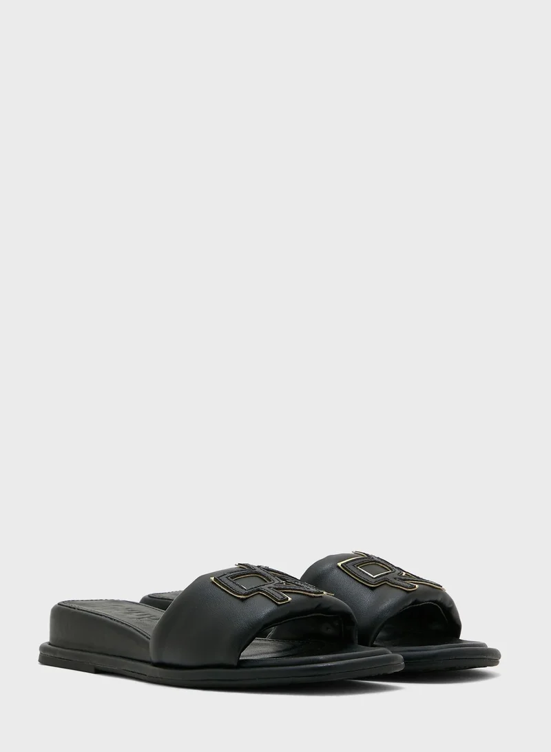 DKNY One Strap Wedge Sandals