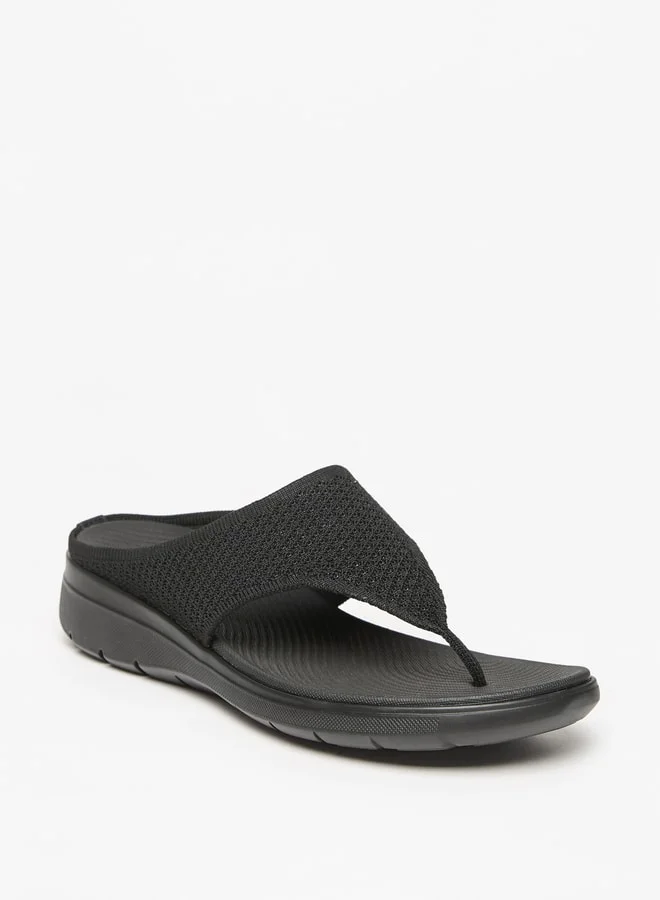 Flora Bella By Shoexpress Womens Textured Slip-On Comfort Sandals