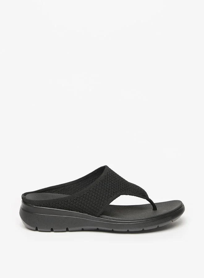 Flora Bella By Shoexpress Womens Textured Slip-On Comfort Sandals