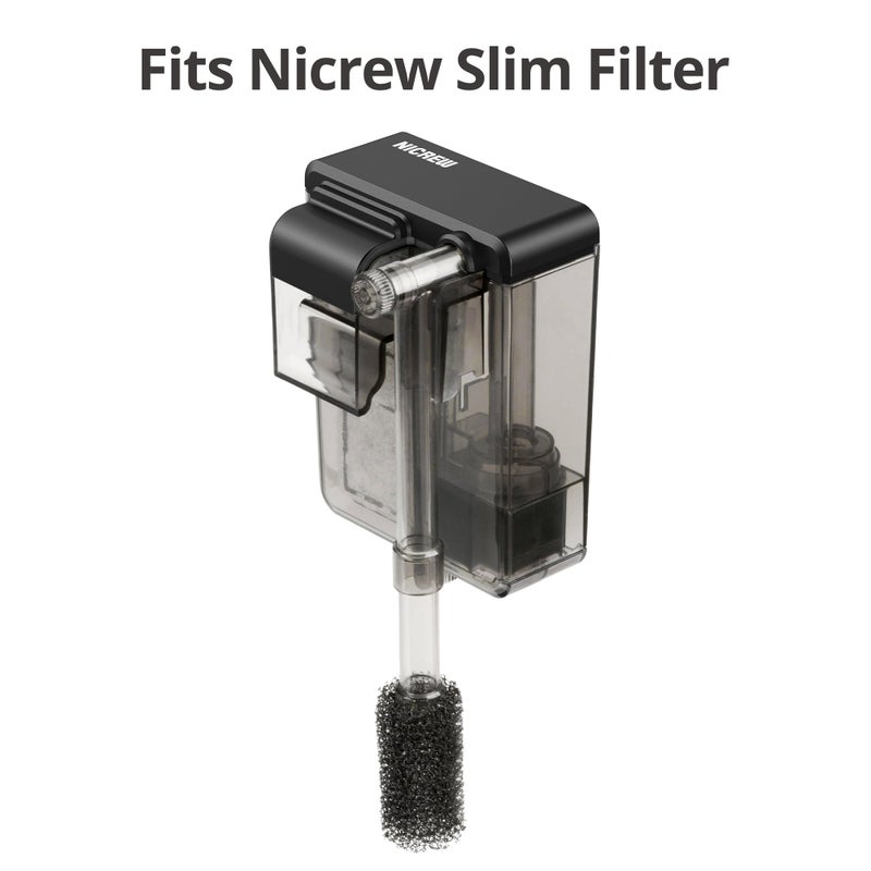 NICREW Slim Aquarium Filter Cartridges (6 pcs) with Intake Sponges (2 pcs) - Image 2