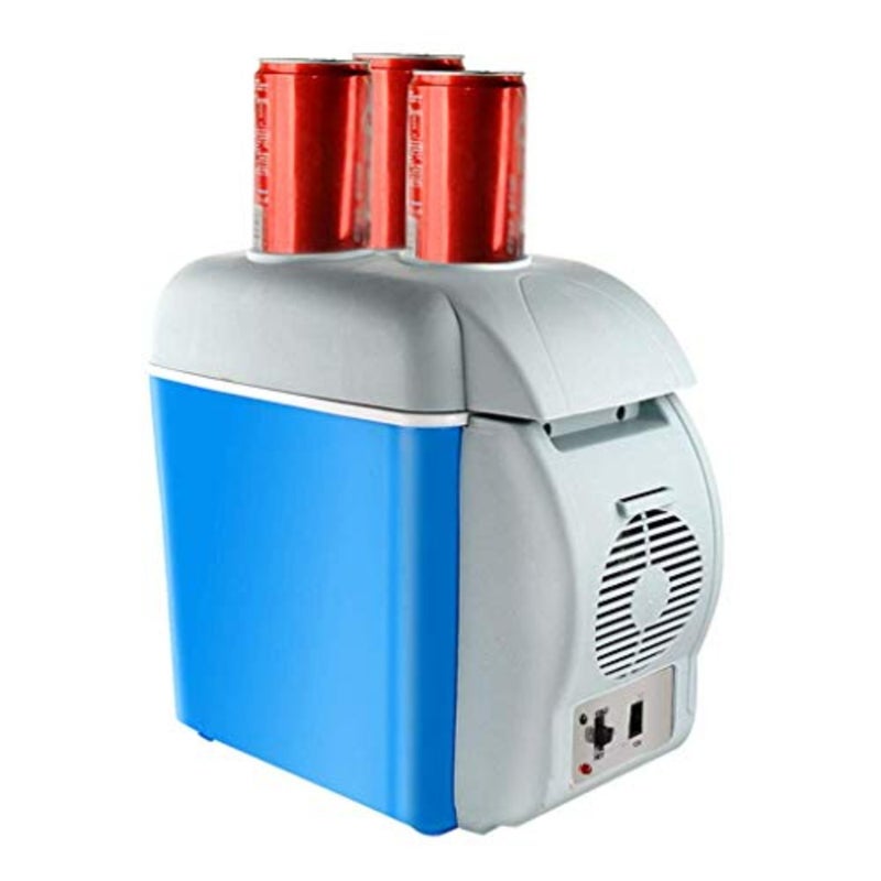 7.5L Fridge Car Cooler Box Heater car use Mini Portable Dual-core Refrigeration DC 12V Blue - Image 4