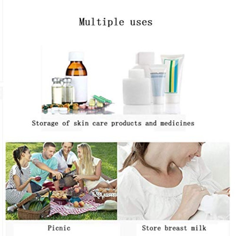 7.5L Fridge Car Cooler Box Heater car use Mini Portable Dual-core Refrigeration DC 12V Blue - Image 3