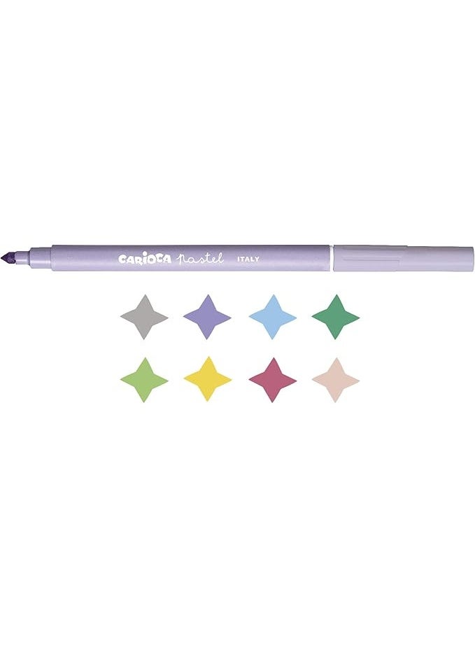 carioca Set of 8 Pastel Colors Super Washable Color Pens - Image 4