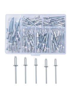 CMGTYYD 120 Pcs Aluminum Blind Rivets Assortment Kit, 6 Sizes M3.2 x 7, M3.2 x 9, M3.2 x 11, M4 x 8, M4 x 10, M4 x 13, Flange Rivets, Pop Rivets for Kayak, Boat, Marine  - Image 1