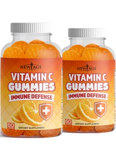 New Age Vitamin C Gummies Orange Vitamin C Gummy Supports Healthy Immune System Vegetarian Without Gluten (120 Gummies)  - Image 2