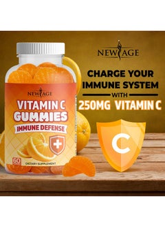 New Age Vitamin C Gummies Orange Vitamin C Gummy Supports Healthy Immune System Vegetarian Without Gluten (120 Gummies)  - Image 4