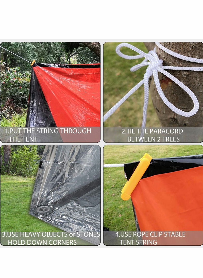 Excefore Emergency Tent, 2 Set Survival Emergency Shelter, 2 Person, Resistant and Ultra Lightweight Life Tent - Image 5