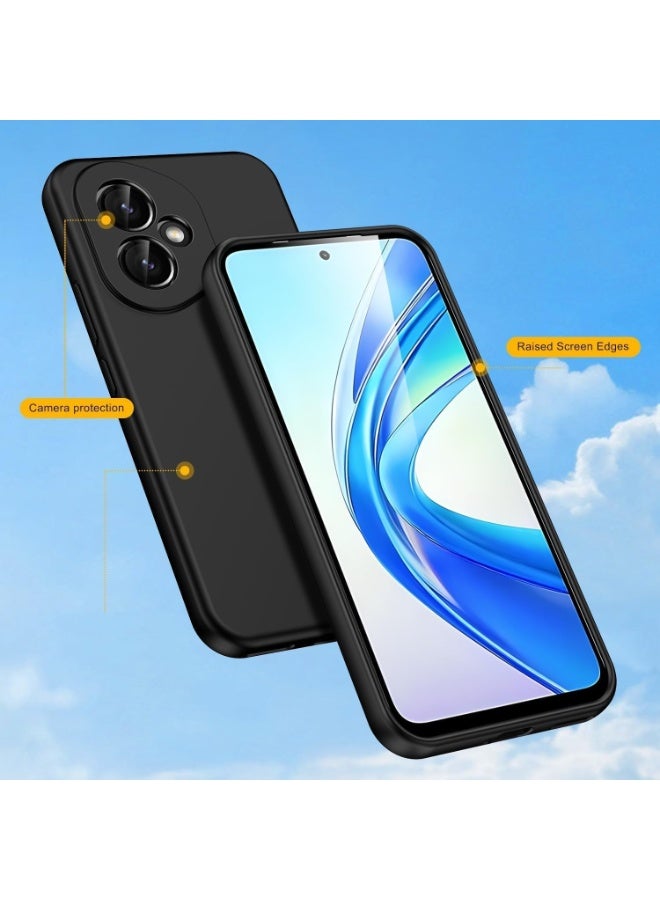 Muzz Honor 400 Lite Back Cover | Matte Soft Silicon Flexible | Camera Bump Protection | All Side Shock Proof Rubberised Back Case Cover for Honor 400 Lite Black - Image 3