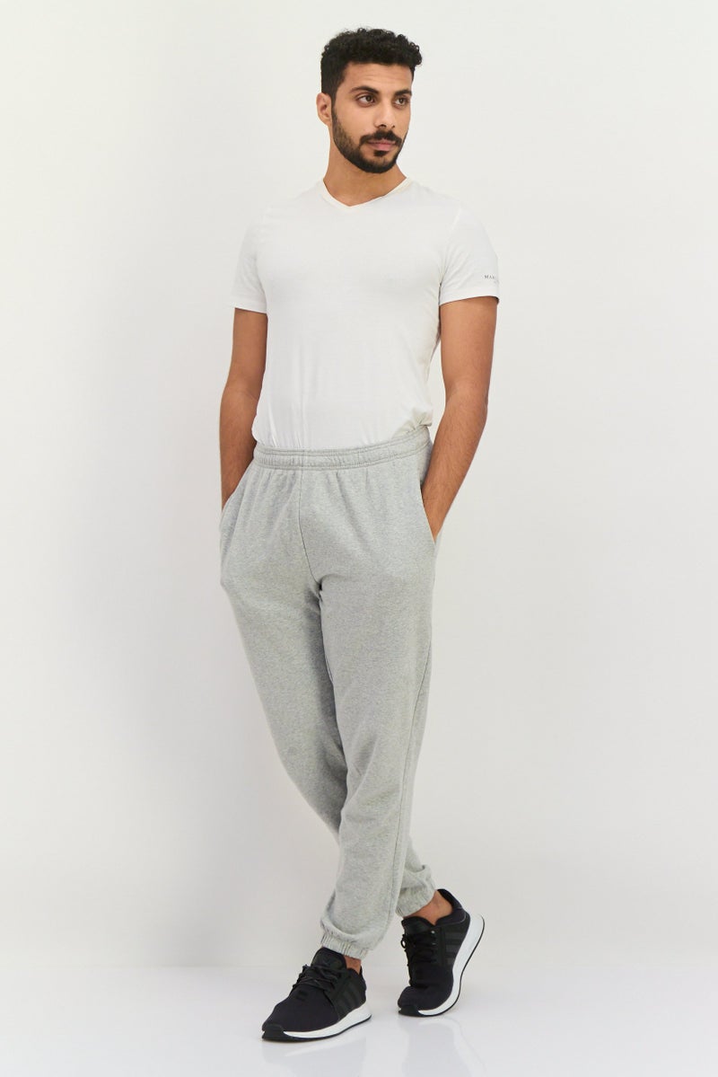 GAP Men Regular Fit Solid Sweatpants, Grey - Image 4