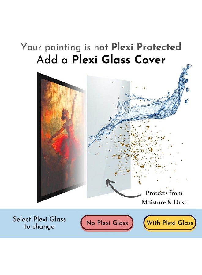 Mad Masters Pretty Dancing Girl in Short Red Dress Beautiful Woman Painting Photo Frame for Living Room, Bedroom, Home Decor and Wall Decoration (MM 1833, 12x18 Inch, Canvas, Without Plexi Glass) - Image 3