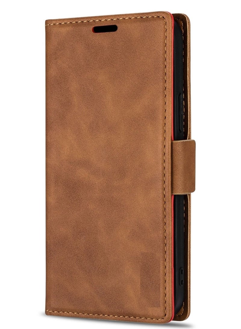 Suteni Flip Cover Leather Protective Hidden Card Slots Phone Case for iPhone - Image 1