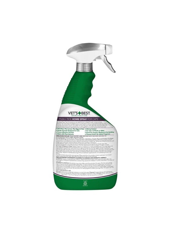 Vet's Best Natural Flea and Tick Home Spray for CATS, 32 oz  - Image 2