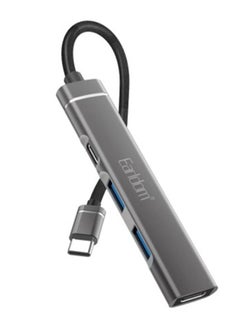 أيرلدوم محطة إرساء محول 4 في 1 USB type-C HUP19 للكمبيوتر والهاتف المحمول، جودة صغيرة صغيرة، متعددة المنافذ (2 USB type-C، 2 USB 3.0)، دعم SSD  - Image 1
