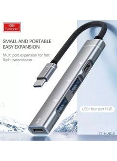 أيرلدوم محطة إرساء محول 4 في 1 USB type-C HUP19 للكمبيوتر والهاتف المحمول، جودة صغيرة صغيرة، متعددة المنافذ (2 USB type-C، 2 USB 3.0)، دعم SSD  - Image 5