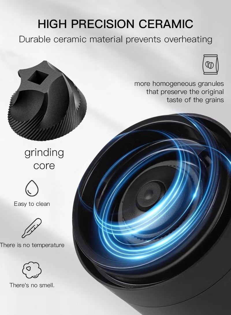 Portable Coffee Grinder with 40 Adjustable Settings – 1800mAh Rechargeable Coffee Bean Grinder, Conical Ceramic Burr, 35g Capacity, Compact Electric Grinder for Espresso, Travel, Camping & Office - Image 5