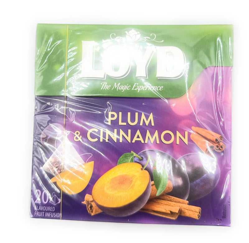 Loyd the Magic Experience Flavoured Fruit Tea Plum & Cinnamon 20 teabags - Image 1