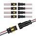 MUQIDA 5PCS 2 Pin Way Electrical Wire Connector Waterproof Male Female Electrical Plug Socket Kit 2 Wire 20 AWG Connector Quick Disconnect Plug for Cars Trucks Motorcycles - Image 2