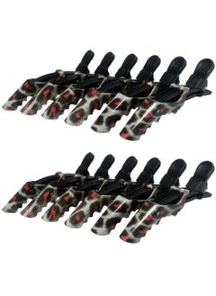 Pink Leopard Croc Hair Styling Clips  12 Pack