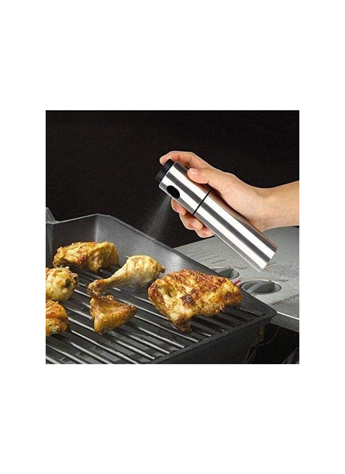 Spaceshoop Stainless Steel Pump Oil Sprayer Silver  - Image 1