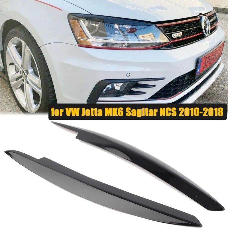 DEMULAX Headlight Eyelid Eyebrow Trim Cover for Jetta MK6 - Image 5