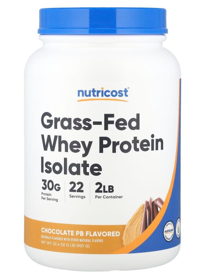 Nutricost Grass-Fed Whey Protein Isolate Chocolate PB  2 lb (907 g)