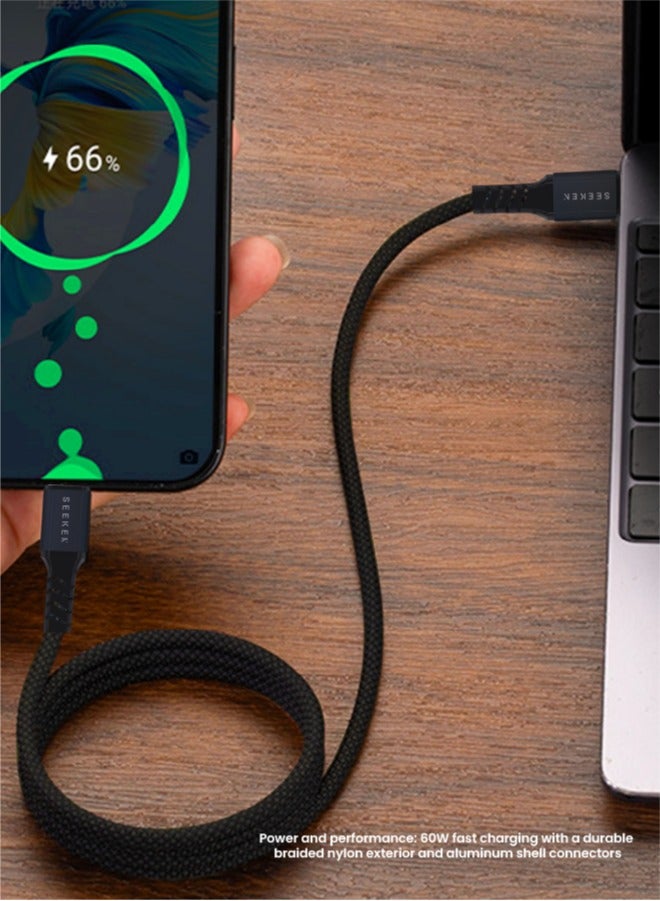 SEEKEN 60W MAGNETIC BRAIDED CABLE | Fast Charging | Braided Cable | Premium Design. - Image 3