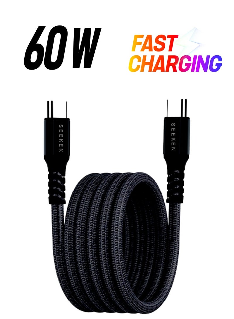 SEEKEN 60W MAGNETIC BRAIDED CABLE | Fast Charging | Braided Cable | Premium Design. - Image 1