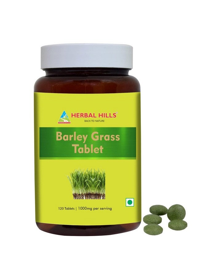 HERBAL HILLS أقراص عشب الشعير من هيربال هيلز 120 حبة صديقة للنباتيين سوبر فود - Image 1