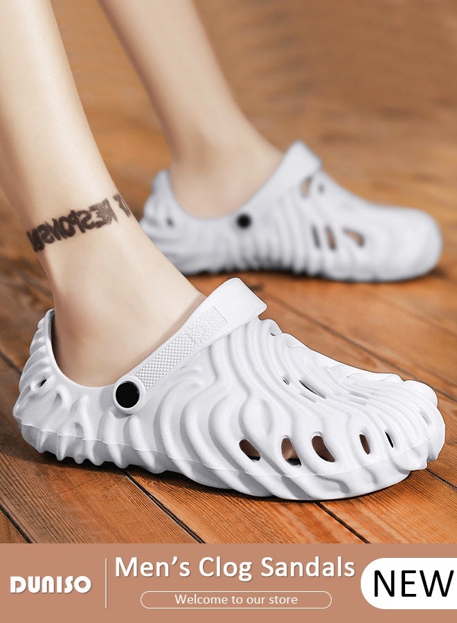 DUNISO Unisex-Adult Classic Clog Sandals for Men and Women Fashion Quick Drying Slide Sandal with Non-slip Soles Thick Sole Casual Water Shoe Beach Slipper Breathable Slip-on Sandal House Flat Slipper for Indoor & Outdoor - Image 1