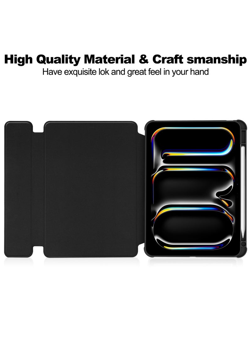 Carebao iPad Pro 11-Inch M4 (2024) Case - Acrylic Back and TPU Impact-Resistant Holster with 360° Swivel Support - Smart Ipad Case with Pencil Slot and Auto Wake/Sleep Support - Image 4