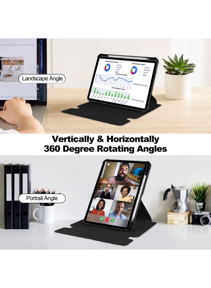 Carebao iPad Pro 11-Inch M4 (2024) Case - Acrylic Back and TPU Impact-Resistant Holster with 360° Swivel Support - Smart Ipad Case with Pencil Slot and Auto Wake/Sleep Support - Image 5