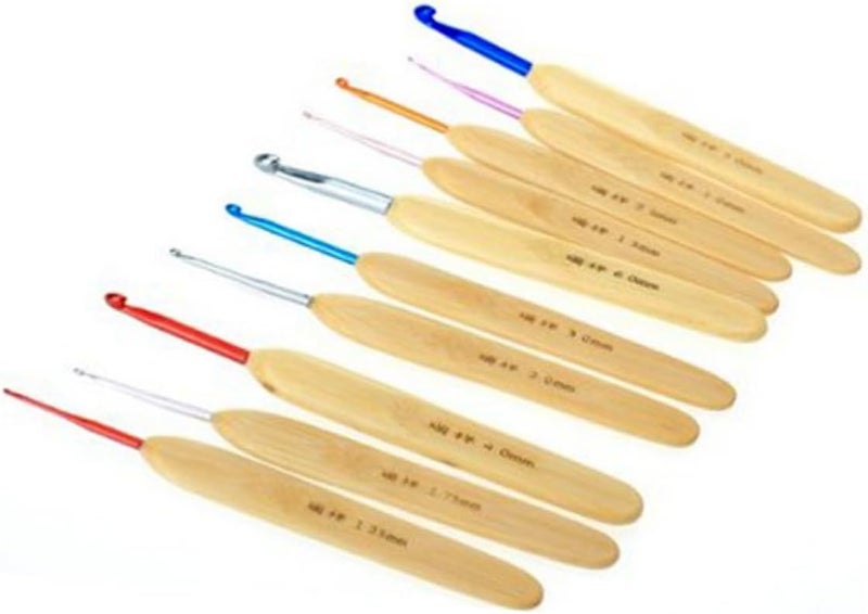 COOPHYA 10pcs Handle Alumina Head Crochet Hooks Set Colored Handles Smooth Crochet Needles for Beginners and Crafts - Image 1