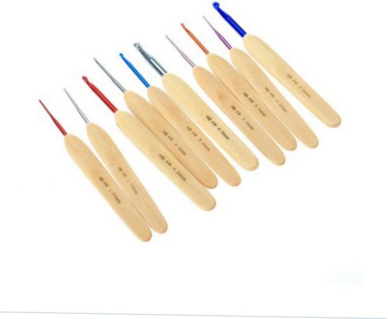 COOPHYA 10pcs Handle Alumina Head Crochet Hooks Set Colored Handles Smooth Crochet Needles for Beginners and Crafts - Image 4