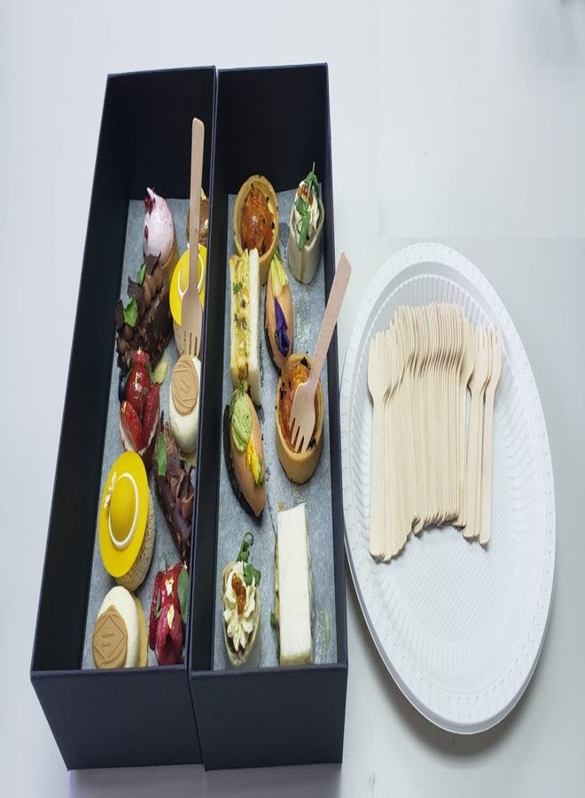 Gmark 4" Mini Wooden Spork 100 ct, Biodegradable Compostable Birchwood Fork Spoon 2-in-1 Utensil (100pcs/bag) GM1058A - Image 5