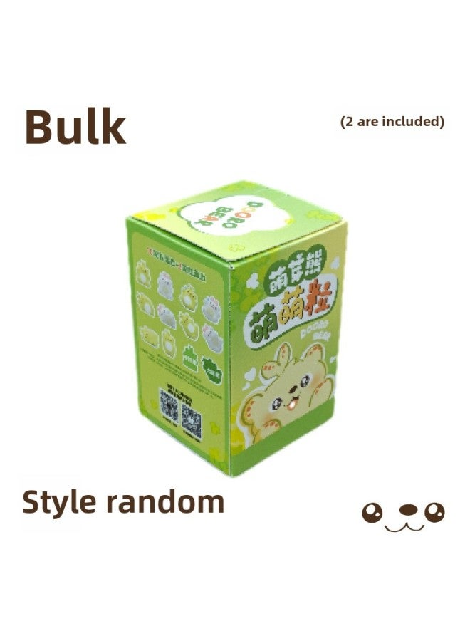 Budding Bear Mengmeng Grain Blind Box Cute Garden Basin Creative Desktop Small Ornaments Trendy Play Hand-made Birthday Gift Toys-Color:Single Blind Box (please Take 10 Pieces For The Whole Box)  - Image 1