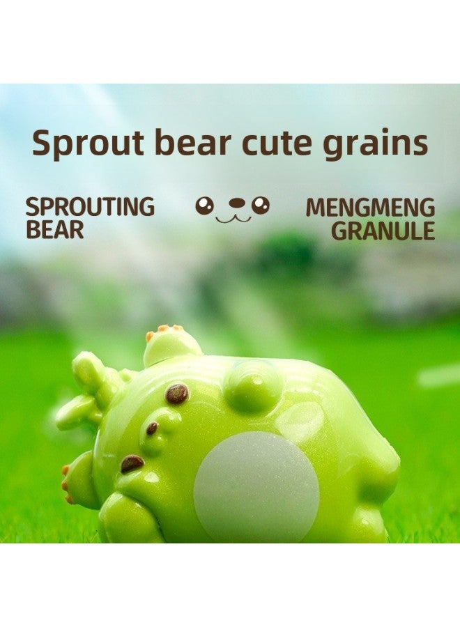 Budding Bear Mengmeng Grain Blind Box Cute Garden Basin Creative Desktop Small Ornaments Trendy Play Hand-made Birthday Gift Toys-Color:Single Blind Box (please Take 10 Pieces For The Whole Box)  - Image 2