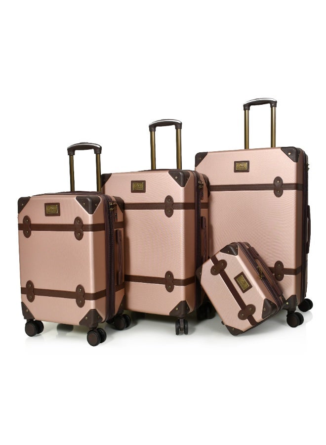 MORANO 5-Piece Luggage Trolley Bag Set Rose Gold - Image 3