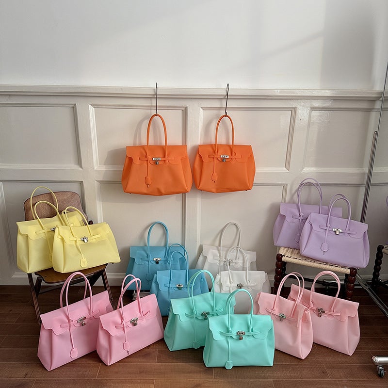 2026 Women Summer Kiikii Style Jelly Bag Tote Handbag Large Capacity Underarm Bag - Image 1