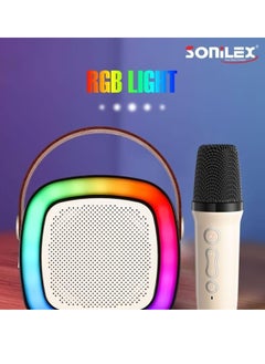 SOniLEX LED Wireless Audio Microphone Kid Karaoke Family Singing Song BT Speaker Outdoor Card Subwoofer With Mic  - Image 1