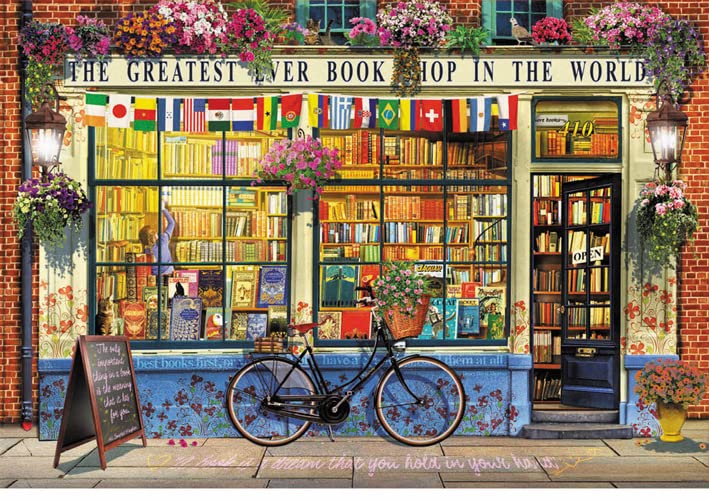 Educa Greatest Bookshop in The World 5000 Piece Jigsaw Puzzle Puzzle Glue Included Completed Image Measures 6175 x 4225 Ages 14 18583 - Image 2