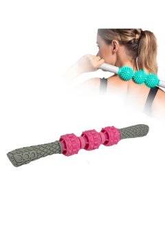 QSHOP QSHOP® Premium Massage Stick for Muscles, Muscle Therapy Balls, Muscle Pain Relief, Self Massage Roller Stick, Cushioned Ergonomic Handle with 3 Pointed Massage Balls for Yoga Massage  - Image 1