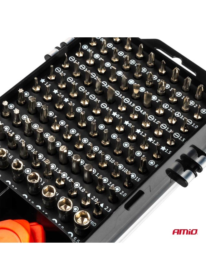 AMIO 115-in-1 Precision Screwdriver Set – Electronics Repair Toolkit with Bits, Case & Accessories - Image 3