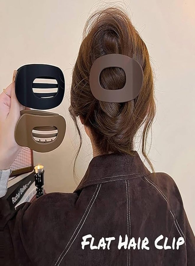 مشابك شعر مسطحة من RHOSYN HAIR ACCESSORIES للنساء - مشابك كبيرة غير لامعة مستطيلة بيضاوية مانعة للانزلاق، مشابك شعر قوية التثبيت للشعر الكثيف والخفيف، تصميم مسطح، عبوة من 3 قطع - Image 3