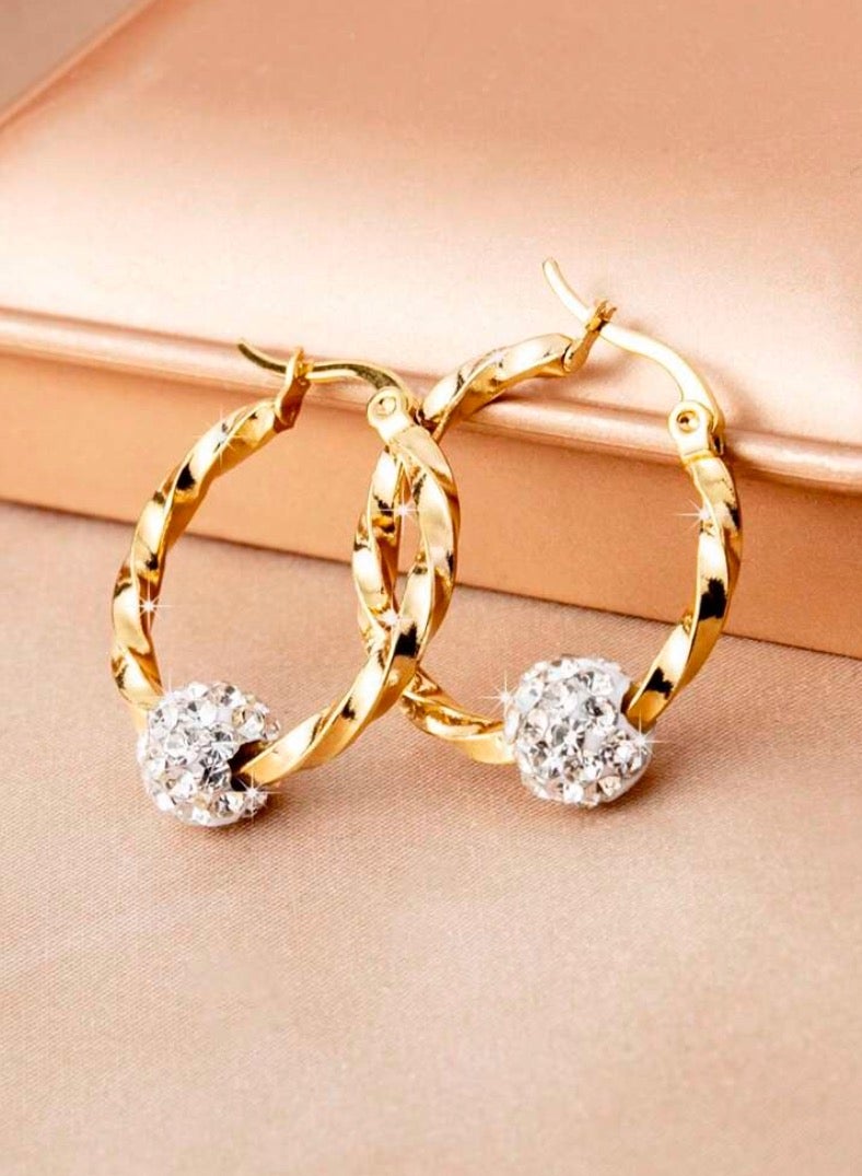 JewelryPalace 18k Gold Plated Stainless Steel Hoop Earrings For Women - Image 2