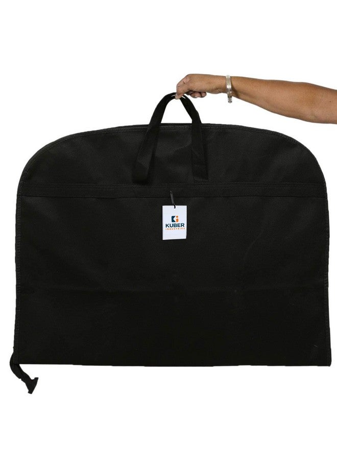 Kuber Industries Kuber Industries Suit covers with zip for Men, Women|foldable Blazer cover|Cloth Organizer for Wardrobe|Transparent Window & Premium Zipper|Pack of 2 (Black)  - Image 3
