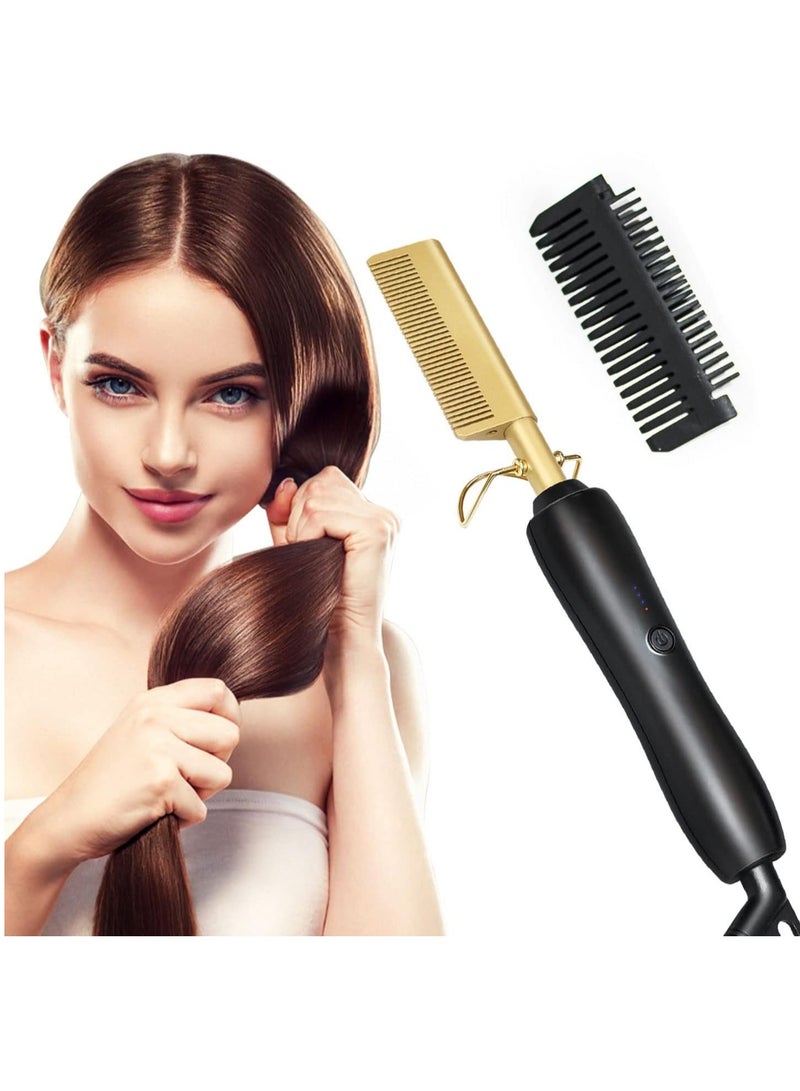 ELTRAZONE Hair Straightener Flat Irons Straightening Brush Hot Heating Comb Hair Straight Styler Corrugation Curling Iron Hair Curler Comb - Image 1