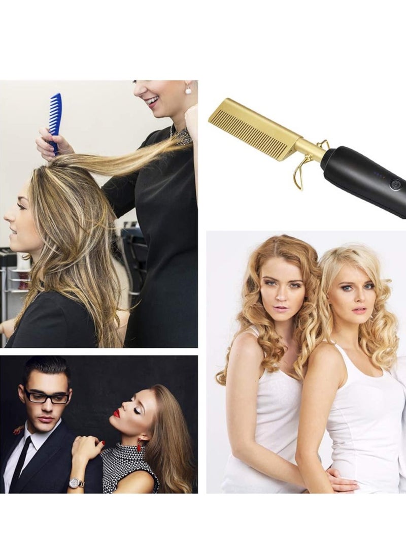 ELTRAZONE Hair Straightener Flat Irons Straightening Brush Hot Heating Comb Hair Straight Styler Corrugation Curling Iron Hair Curler Comb - Image 5