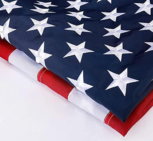 DANF FLAG American Flag 5x8 ft: Long Lasting US Flag, Heavy Duty Nylon, Embroidered Stars, Sewn Stripes, Brass Grommets, UV Protection Perfect for Outdoors! USA Flag - Image 5
